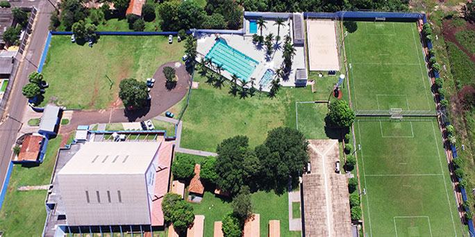 Clube de Campo do Sindicato dos Bancários Campo Grande/MS Visão Aérea